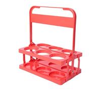 Generisch Drink Carrier with Handle, Beer Carrier with Handle, 6-Hole Beer Drink Delivery Bakset, Drink Storage with for Home, Camping, BBQ in the Garden, Picnic, red, Siehe Beschreibung, See