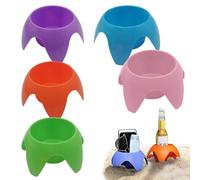 Generisch Drink Holder for Sand - Pack of 5 Accessories Key Storage Holding, Sand Coasters and Drink Holder for Outdoor Travel Camping Picnic Summer Trips Women Men Friends