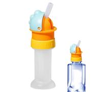 Generisch Drinking Bottle Pouring Lid - Reusable Drinking Attachment with Straw | Water Bottle Conversion Lid | for Adults Juice Soda Drinks Home On the Go School