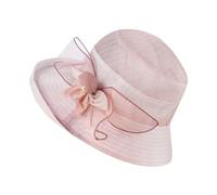 Generisch Drinking Hat Women's Summer Wide Sun Hat Beach Hat Sun Hat Flower Tea Party Hat Fishing Hat Dark Blue, pink, One Size
