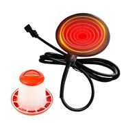 Generisch Drinking Water Heater for Chickens, 15 cm, Frost-Proof Heating Base, 20 Watt Silicone Water Heater, Chicken Drinker, 180 cm Cable for Small Agricultural Businesses, Poultry, Livestock, Pets