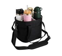 Generisch Drinks Bag with Compartments - Portable and Leak-Proof, Heat-Insulated Drink Carry Bag - For Water Drinks On The Go Snacks Office Fitness, black, Siehe Beschreibung, See description