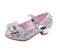 Generisch Drunk Single Baby Princess Baby Shoes for Girls Beads Sandals Girls BowKnot Bathing Shoes Children 21, silver, 30 Little Kid