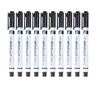 Generisch Dry Erase Marker, Fine Tip, Pack of 10 Pens with Mop Head, 0.5 mm Marker with Integrated Eraser, for Whiteboard, Calendar, Classroom, School, Nursery