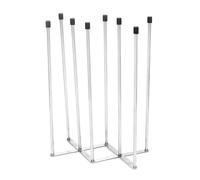 Generisch Drying Rack for Water Bottles - 8 Bars Foldable Drip Holder for Cups Made of Stainless Steel - Bottle Holder Rack, for Glasses, Cups, Wine Decanter and Kitchen Accessories