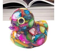 Generisch Duck Sculpture, Crystal Duck Figures - Crystal Gravel Duck Decoration - Cute Animal Statue, Small Collectible Figure for Home Desk Decoration