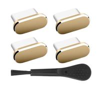Generisch Dust Plug | Charging Socket Cover Set of 4 | Portable USB Connection Plug with Cleaning Brush for Tablet Mobile Phone On the Travel Camping Outdoor