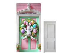 Generisch Easter Bunny Door Decoration, Cute Happy Spring Banner, Easter Bunny Door Decorations - For