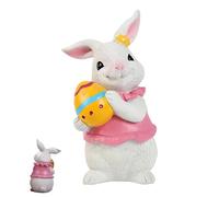 Generisch Easter Bunny Figures, Rabbit Figurine, Resin Rabbit Decorations for Home Statues, Easter Decorations, Rabbit Decoration, Spring Figures, Rabbits, Table Decoration for Home, Farmhouse