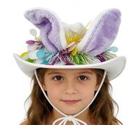 Generisch Easter Bunny Hat - Cute Western Holiday Headgear | Easter Cowboy Hat - for Carnival, Easter Egg Hunts, Birthday Parties, Family Reunions, Festivities and Costume Parties