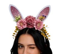 Generisch Easter Bunny Headband - Glitter Cartoon Cute Cosplay Decoration, Rabbit Ears Headband for Adults Children - For Photo Box Birthday Christmas Party Parties and Gatherings