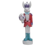 Generisch Easter Bunny Nutcracker, Resin Decorative Figure in Colourful Colours, Festive Holiday Decoration, Soldier Table Figure, for Spring Decoration on Mantle and Sideboard in the Hallway