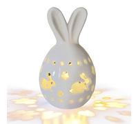 Generisch Easter Decoration, Ceramic Lamp for Easter, Table Lamp in the Shape of , for Party, Spring, Fireplace, Living Room, Office, Windowsill Decoration
