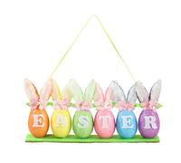 Generisch Easter Decorations - 9.06 Inch Set with 6 Foam and Non-Woven Fabric Rabbit Eggs, Cute Spring Decorations for Home, Office, Living Room, Table Centre and Party