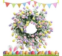 Generisch Easter Door 38 cm Spring Egg Holiday Decoration Colourful Easter Eggs as Door Decoration, for Indoor Outdoor Garden Yard Patio Entrance Area Office Farmhouse Apartment