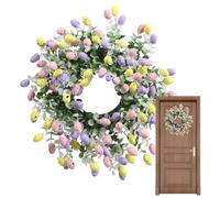 Generisch Easter Door Wreath - 38 cm Spring Egg Holiday Decoration - Artificial Easter Wreaths Front Door Decoration | Pour Filles Garçons Chambre Bureau Canapé Fêtes Anniversaire Noël