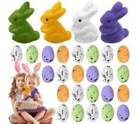 Generisch Easter Egg Bunny, Easter Eggs in Loose Pill, 28 x Decorative Easter Eggs for Spring Festival Stocking Filler, Decoration for Bedside Tables, Cupboards, Living Room