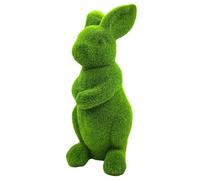 Generisch Easter Rabbit Decor, Flocking Bunny Statue, Weatherproof Outdoor Decoration, Front Door, Corridor Entrance, 15.94 x 7.48 x 6.3 Inches Charming Easter Bunny Home Furnishing, Seasonal