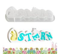 Generisch Easter Silicone Mould, Easy to Remove Letters Craft Tool, Decoration Casting Mould for Home - For Easter Decoration, Plaster Ornament, Decoration, DIY Craft Set, Household, Family, Friends