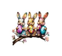 Generisch Easter Sun Catcher, Easter Bunny, Easter Bunny, Egg Home, Colourful Easter Bunny, Colourful Sun Catcher (Orange, 18 x 20 cm)