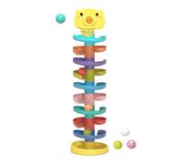 Generisch Educational Ball Drop Tower, Colorful Toy with New Sounds, Stackable, Rolling, Swirling Ball Ramp, Creative Logic Game, Mint Gift for Kids