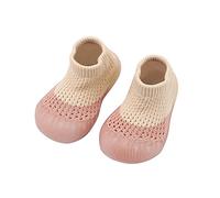 Generisch Elastic First Walking Shoes for Babies with Breathable Mesh Fabric Inner Colour Design as Crawling Shoes Walker Aid, pink, 4 UK Child
