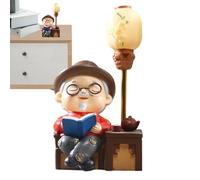 Generisch Elderly Couple Figurine - Romantic Statue of the Old Couple, Hand-Painted Senior Couple Sculpture, Gift for Grandparents, Older Love Art Figure, Home Decor, Vintage Couple