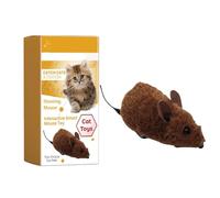 Generisch Electric Mice Cat Toy, Automatic Squeaky Interactive Pet Toy, Compact Moving Simulation Set, ABS Battery Powered Device, Indoor Cat Hunting Enrichment Accessory, 5.91 x 1.77 Inches