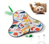 Generisch Electronic Cat Toys, Cat Quiet Game with Movable Hidden Play Stimulation, Rechargeable Stimulating Cat Toys - For Play Area Alone Time Home Corner
