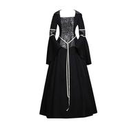 Generisch Elegant Gothic Cosplay Costume for Women Versatile Outfit for Halloween with Stylish Details for Summer (Black, XS)