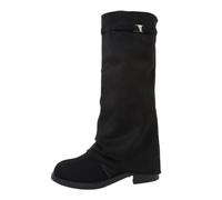 Generisch Elegant mid-height boots with classic strap detail for timeless comfort, sophistication in women's everyday life, black, 8 UK