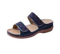 Generisch Elegant Women's Slippers with Rhinestones for Everyone - Stylish Slippers High Quality Upper Midi Heel Perfect Accompaniment to Jeans Skirts Dresses, navy, 7 UK