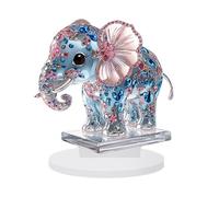 Generisch Elephant Acrylic Art Figure - Flat Silhouette Animal World Table Decoration Contemporary Transparent Decorative for Study Room Workplace Closet Dorm Studio Apartment E