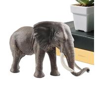 Generisch Elephant Figure - Realistic Elephant Model Made of PVC | 17 x 11 cm Solid Animal Sculpture | Perfect as Early Childhood Learning Decoration for Gardens, Living Rooms, Libraries and Bedrooms