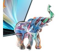 Generisch Elephant Statue Homeland, Elephant Resin Statue, Resin Lucky Elephant Statue for - Colourful Home, Elephant Sculpture for Living Room, Bedroom, Desk