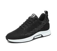 Generisch Elevate Shoes Men's 6 cm Invisible Height Increase Shoes Lace-Up Shoes The Larger Men's Trainers Men's Elevateshoes Sports Shoes Non-Slip Running Shoes for City Trip & Everyday Use, black, 5