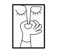 Generisch Emälde An Inviting Atmosphere R The Wall Decoration, Funny and Aesthetic Wall Painting | The Nose Holding Paintings - For Home, Apartment, Toilet, Guest Toilet, Door, Guest, Family and