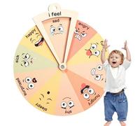 Generisch Emotion Wheel Chart - Educational Decoration for Mental Health, Educational Psychology Tool, Wooden Behavior Chart | Emotional Awareness Guide for Children