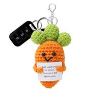 Generisch Emotional Support Crochet - Handmade Funny Crochet Carrot | Motivational Knitted Fruit Doll, Knitting Toy, Emotional Support Fruit for Friends Family