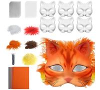 Generisch Empty Cat Mask | Animal Mask Set - with Mesh Fabric and Felt Accessories for Women Men Carnival Party Masquerade