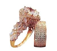 Generisch Engagement Handmade Wedding Cut Luxury White Gift Jewellery Ring Rings O Rings Seal Set Flat, 9, Metal, No Gemstone