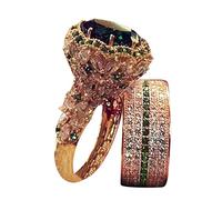 Generisch Engagement Handmade Wedding Cut Luxury White Gift Jewellery Ring Rings O Rings Seal Set Flat, 7, Metal, No Gemstone