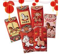 Generisch Envelopes for Chinese New Year, 2026 Embroidery - Red Money Envelopes for Moon New Year | for Birthday, Wedding, Celebration, Gathering, Children, Adults, Family, Friends