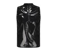 Generisch Erotic Tops for Men Four Sided Elastic PU Stage Performance Style Corset 2026 Underwear Men, black, XXL