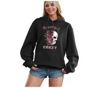 Generisch Es ist Alles nur Sweatshirt Halloween Hoodie Long Jacket Women, black, XXL