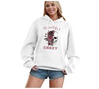 Generisch Es ist Alles nur Sweatshirt Halloween Hoodie Long Jacket Women, White, L