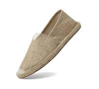 Generisch Espadrilles Men's Summer Braided Canvas Shoes Couples Casual Breathable Flat Fabric Shoes Comfortable Slip On Canvas Shoes Linen Health Shoes Canvas Slippers, brown, 8 UK