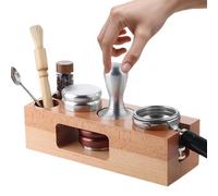Generisch Espresso Station | 58 mm Wood Natural Multi-Purpose Holder, Espresso Bar Accessories | for Cafe at Home in the Kitchen at the Coffee Bar Corner in the Morning Daily Brewing for Storage and