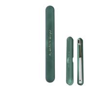 Generisch Étui À Brosse À Dents Portable, Conteneurs De Voyage, Étui De Protection Respirant Pour Tube De Brosse À Dents, Boîte De Rangement Transparent Portable, Porte-pinceaux Pour Les Vo, Green,