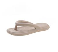 Generisch Europe the United States Summer Soft Floor Chain Flat Bottom One Word Slippers Female Pattern Beach Sandals Drag, khaki, 8 UK
